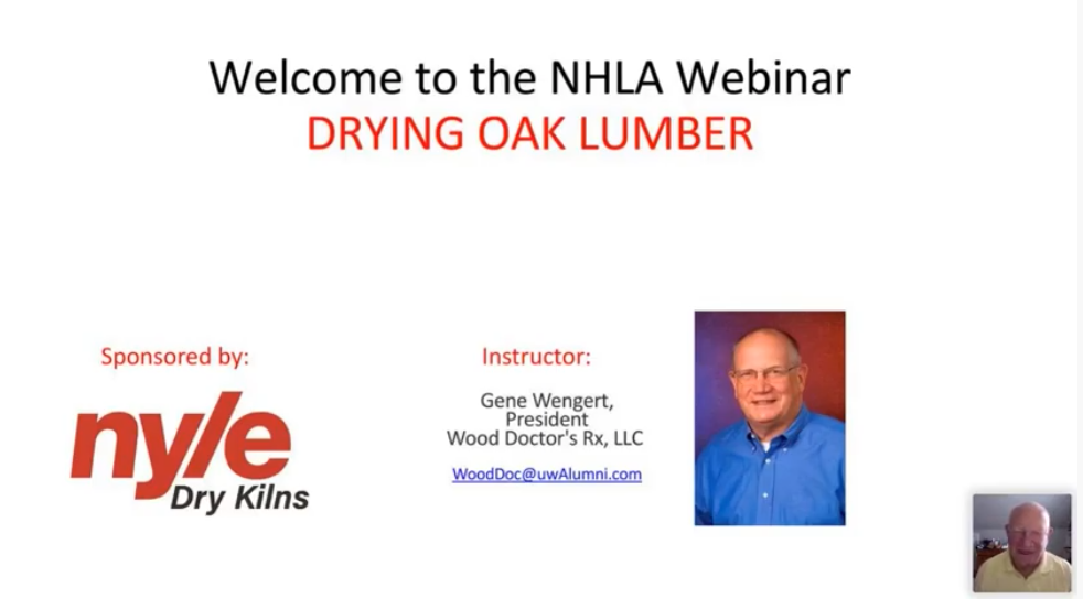 Webinar - Drying Oak: Tips to Improve Efficiency & Quality taught by Dr. Gene Wengert